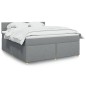 vidaXL Giroletto a Molle con Materasso Grigio Chiaro180x200 cm Tessuto vidaXL Giroletto a Molle con Materasso Grigio Chiaro180x200 cm Tessuto