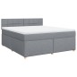 vidaXL Giroletto a Molle con Materasso Grigio Chiaro180x200 cm Tessuto vidaXL Giroletto a Molle con Materasso Grigio Chiaro180x200 cm Tessuto