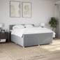 vidaXL Giroletto a Molle con Materasso Grigio Chiaro180x200 cm Tessuto vidaXL Giroletto a Molle con Materasso Grigio Chiaro180x200 cm Tessuto