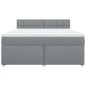 vidaXL Giroletto a Molle con Materasso Grigio Chiaro180x200 cm Tessuto vidaXL Giroletto a Molle con Materasso Grigio Chiaro180x200 cm Tessuto