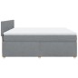 vidaXL Giroletto a Molle con Materasso Grigio Chiaro180x200 cm Tessuto vidaXL Giroletto a Molle con Materasso Grigio Chiaro180x200 cm Tessuto