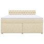 vidaXL Giroletto a Molle con Materasso Crema 180x200 cm in Tessuto vidaXL Giroletto a Molle con Materasso Crema 180x200 cm in Tessuto