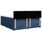 vidaXL Giroletto a Molle con Materasso Blu 200x200 cm in Tessuto