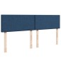 vidaXL Giroletto a Molle con Materasso Blu 200x200 cm in Tessuto