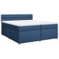 vidaXL Giroletto a Molle con Materasso Blu 200x200 cm in Tessuto vidaXL Giroletto a Molle con Materasso Blu 200x200 cm in Tessuto