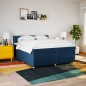 vidaXL Giroletto a Molle con Materasso Blu 200x200 cm in Tessuto vidaXL Giroletto a Molle con Materasso Blu 200x200 cm in Tessuto