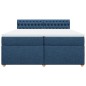 vidaXL Giroletto a Molle con Materasso Blu 200x200 cm in Tessuto vidaXL Giroletto a Molle con Materasso Blu 200x200 cm in Tessuto