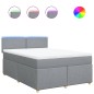 vidaXL Giroletto a Molle con Materasso Grigio Chiaro 140x190cm Tessuto vidaXL Giroletto a Molle con Materasso Grigio Chiaro 140x190cm Tessuto