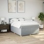 vidaXL Giroletto a Molle con Materasso Grigio Chiaro 140x190cm Tessuto vidaXL Giroletto a Molle con Materasso Grigio Chiaro 140x190cm Tessuto