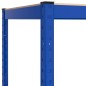 Mensola Angolare 5 Strati Blu in Acciaio e Legno Multistrato Mensola Angolare 5 Strati Blu in Acciaio e Legno Multistrato