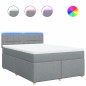 vidaXL Giroletto a Molle con Materasso Grigio Chiaro 140x190cm Tessuto vidaXL Giroletto a Molle con Materasso Grigio Chiaro 140x190cm Tessuto