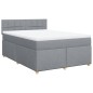 vidaXL Giroletto a Molle con Materasso Grigio Chiaro 140x190cm Tessuto vidaXL Giroletto a Molle con Materasso Grigio Chiaro 140x190cm Tessuto