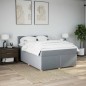 vidaXL Giroletto a Molle con Materasso Grigio Chiaro 140x190cm Tessuto vidaXL Giroletto a Molle con Materasso Grigio Chiaro 140x190cm Tessuto