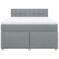vidaXL Giroletto a Molle con Materasso Grigio Chiaro 140x190cm Tessuto vidaXL Giroletto a Molle con Materasso Grigio Chiaro 140x190cm Tessuto