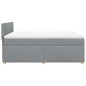 vidaXL Giroletto a Molle con Materasso Grigio Chiaro 140x190cm Tessuto vidaXL Giroletto a Molle con Materasso Grigio Chiaro 140x190cm Tessuto