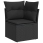 vidaXL Set Divani da Giardino 9 pz con Cuscini Nero in Polyrattan vidaXL Set Divani da Giardino 9 pz con Cuscini Nero in Polyrattan