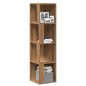 vidaXL Scaffale Angolare Rovere Artigianale 33x33x132 cm in Truciolato