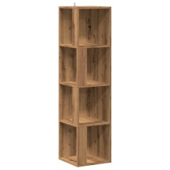 vidaXL Scaffale Angolare Rovere Artigianale 33x33x132 cm in Truciolato