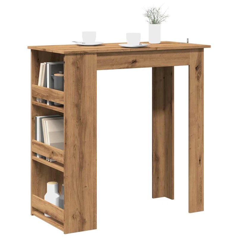 vidaXL Tavolo da Bar con Ripiani Rovere 102x50x103,5 cm in Truciolato vidaXL Tavolo da Bar con Ripiani Rovere 102x50x103,5 cm in Truciolato