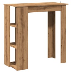 vidaXL Tavolo Bar Ripiano Rovere Artigianale 102x50x103,5cm Truciolato