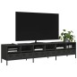 vidaXL Mobile TV Nero 202x39x43,5 cm in Acciaio Laminato a Freddo vidaXL Mobile TV Nero 202x39x43,5 cm in Acciaio Laminato a Freddo