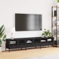 vidaXL Mobile TV Nero 202x39x43,5 cm in Acciaio Laminato a Freddo vidaXL Mobile TV Nero 202x39x43,5 cm in Acciaio Laminato a Freddo