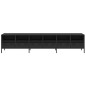 vidaXL Mobile TV Nero 202x39x43,5 cm in Acciaio Laminato a Freddo vidaXL Mobile TV Nero 202x39x43,5 cm in Acciaio Laminato a Freddo