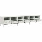 vidaXL Mobile TV Bianco 202x39x43,5 cm in Acciaio Laminato a Freddo vidaXL Mobile TV Bianco 202x39x43,5 cm in Acciaio Laminato a Freddo