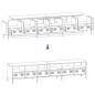 vidaXL Mobile TV Bianco 202x39x43,5 cm in Acciaio Laminato a Freddo vidaXL Mobile TV Bianco 202x39x43,5 cm in Acciaio Laminato a Freddo