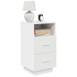 vidaXL Comodino con 2 Cassetti Bianco 36x36x68 cm vidaXL Comodino con 2 Cassetti Bianco 36x36x68 cm