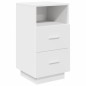 vidaXL Comodino con 2 Cassetti Bianco 36x36x68 cm vidaXL Comodino con 2 Cassetti Bianco 36x36x68 cm