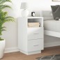 vidaXL Comodino con 2 Cassetti Bianco 36x36x68 cm vidaXL Comodino con 2 Cassetti Bianco 36x36x68 cm