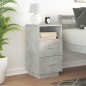 vidaXL Comodino con 2 Cassetti Grigio Cemento 36x36x68 cm vidaXL Comodino con 2 Cassetti Grigio Cemento 36x36x68 cm