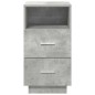 vidaXL Comodino con 2 Cassetti Grigio Cemento 36x36x68 cm vidaXL Comodino con 2 Cassetti Grigio Cemento 36x36x68 cm