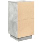 vidaXL Comodino con 2 Cassetti Grigio Cemento 36x36x68 cm vidaXL Comodino con 2 Cassetti Grigio Cemento 36x36x68 cm