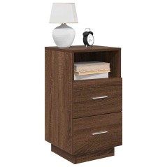 vidaXL Comodino con 2 Cassetti Rovere Marrone 36x36x68 cm