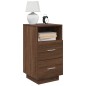 vidaXL Comodino con 2 Cassetti Rovere Marrone 36x36x68 cm