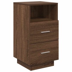 vidaXL Comodino con 2 Cassetti Rovere Marrone 36x36x68 cm