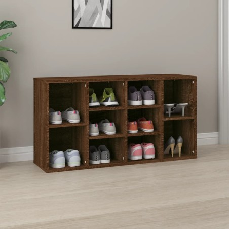 Scarpiera Rovere Marrone 103x30x54,5 cm in Legno Multistrato