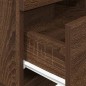 vidaXL Comodino con 2 Cassetti Rovere Marrone 36x36x68 cm