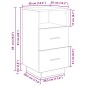 vidaXL Comodino con 2 Cassetti Rovere Marrone 36x36x68 cm