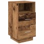vidaXL Comodino con 2 Cassetti Legno Antico 36x36x68 cm vidaXL Comodino con 2 Cassetti Legno Antico 36x36x68 cm