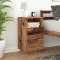 vidaXL Comodino con 2 Cassetti Legno Antico 36x36x68 cm vidaXL Comodino con 2 Cassetti Legno Antico 36x36x68 cm