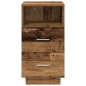 vidaXL Comodino con 2 Cassetti Legno Antico 36x36x68 cm vidaXL Comodino con 2 Cassetti Legno Antico 36x36x68 cm
