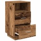 vidaXL Comodino con 2 Cassetti Legno Antico 36x36x68 cm vidaXL Comodino con 2 Cassetti Legno Antico 36x36x68 cm