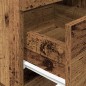 vidaXL Comodino con 2 Cassetti Legno Antico 36x36x68 cm vidaXL Comodino con 2 Cassetti Legno Antico 36x36x68 cm