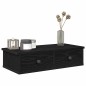vidaXL Scaffale a Parete con Cassetti Nero 60x25x15 cm in Truciolato