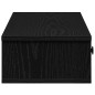 vidaXL Scaffale a Parete con Cassetti Nero 60x25x15 cm in Truciolato