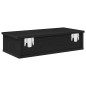 vidaXL Scaffale a Parete con Cassetti Nero 60x25x15 cm in Truciolato