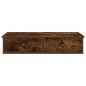 vidaXL Scaffale a Parete con Cassetti Fumo 80x31x17 cm in Truciolato